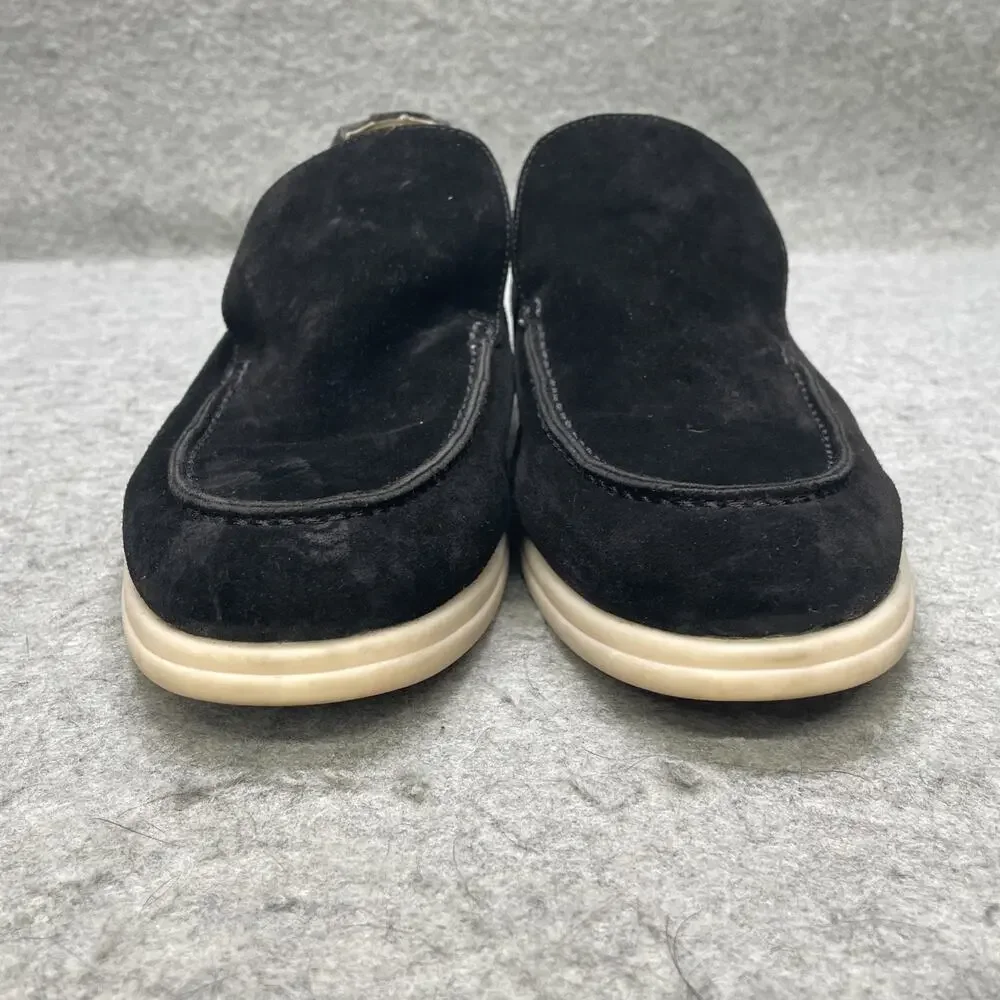 Conzuri Porto Noir Height Boost Loafers Mens US 12 EU 46 Black Suede Slip On